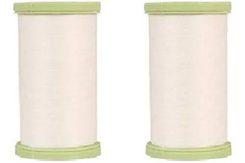 (2 Pack) Coats Dual Duty Plus WHITE Hand Quilting Thread Strong all purpose with glace (glazed)