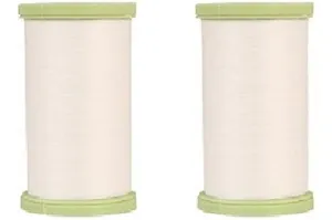 (2 Pack) Coats Dual Duty Plus WHITE Hand Quilting Thread Strong all purpose with glace (glazed)