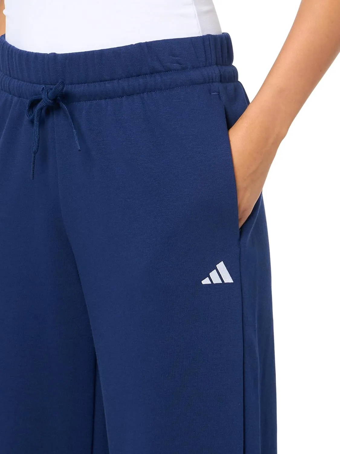 adidas Women's Essentials Small Logo Feel Cozy Open Hem Pants