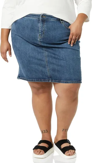 Amazon Essentials Women's Classic 5-Pocket Denim Skirt (Available in Plus Size)