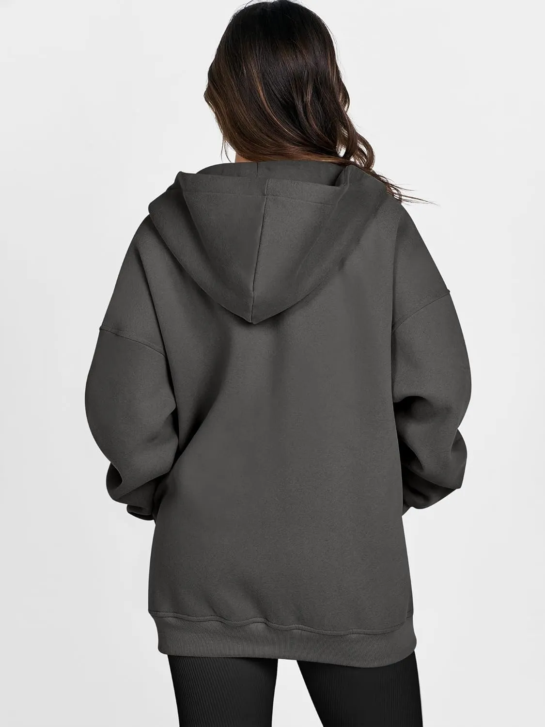ANRABESS Womens Zip Up Hoodies Oversized Sweatshirt Long Sleeve Fleece Jackets Coat Workout Y2K Outfits 2025 Fall Trendy