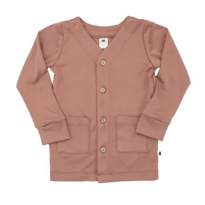 Baby/ Kid's Bamboo/Cotton Cardigan | Terracotta