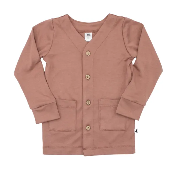 Baby/ Kid's Bamboo/Cotton Cardigan | Terracotta