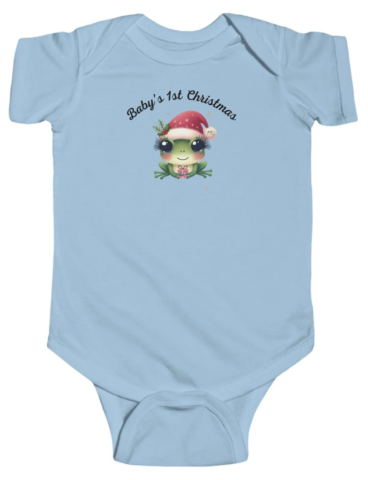 Baby's 1st Christmas Coqui/Frog Infant Fine Jersey Bodysuit-Puerto Rico Flag.