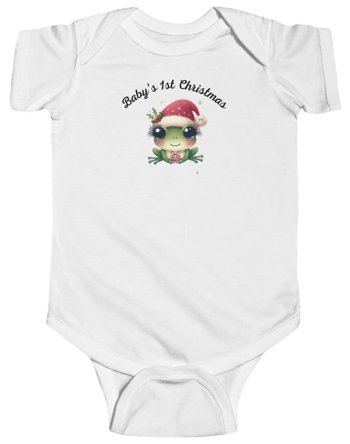 Baby's 1st Christmas Coqui/Frog Infant Fine Jersey Bodysuit-Puerto Rico Flag.