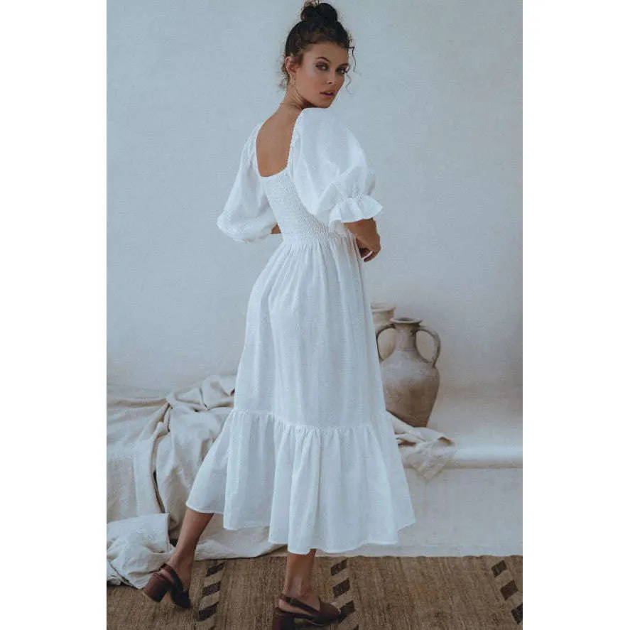 Bali Lane Almeria Linen Midi Dress