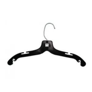 BLACK PLASTIC TOP HANGER 14" PACK 100