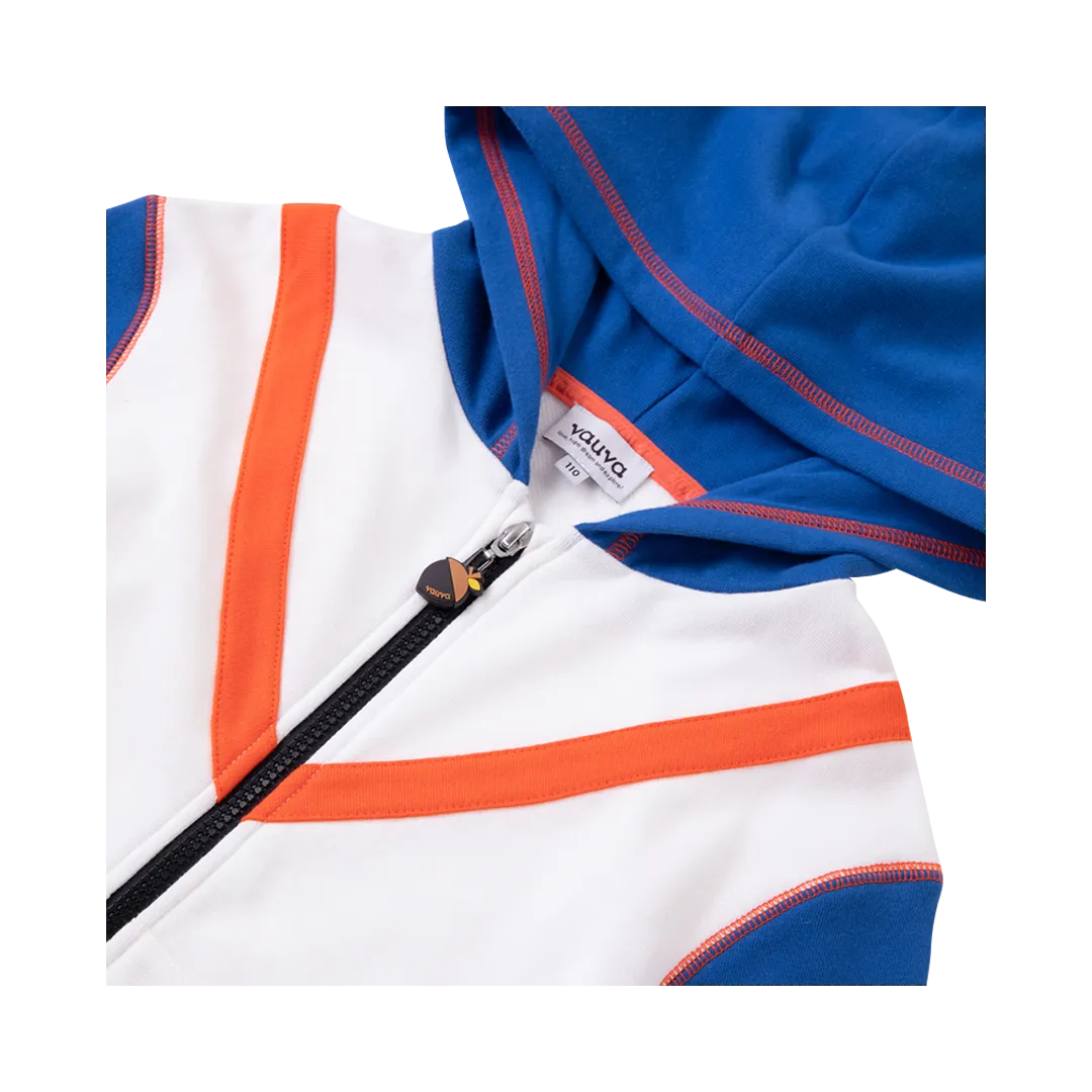 Boys White and Blue Basic Jacket