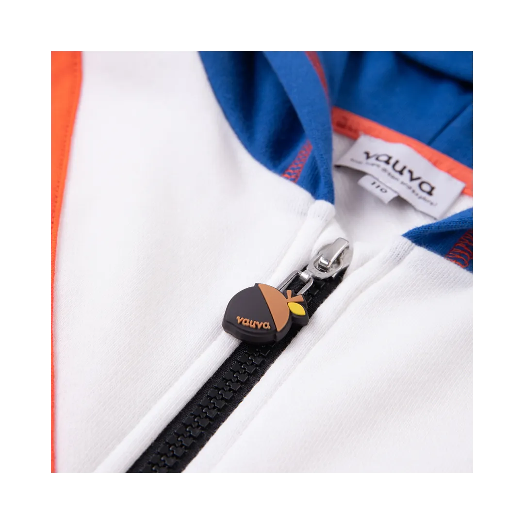 Boys White and Blue Basic Jacket
