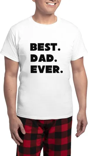 CafePress Best Dad Ever Pajamas Men's Novelty Light Pajama Set, Comfortable PJ Sleepwear