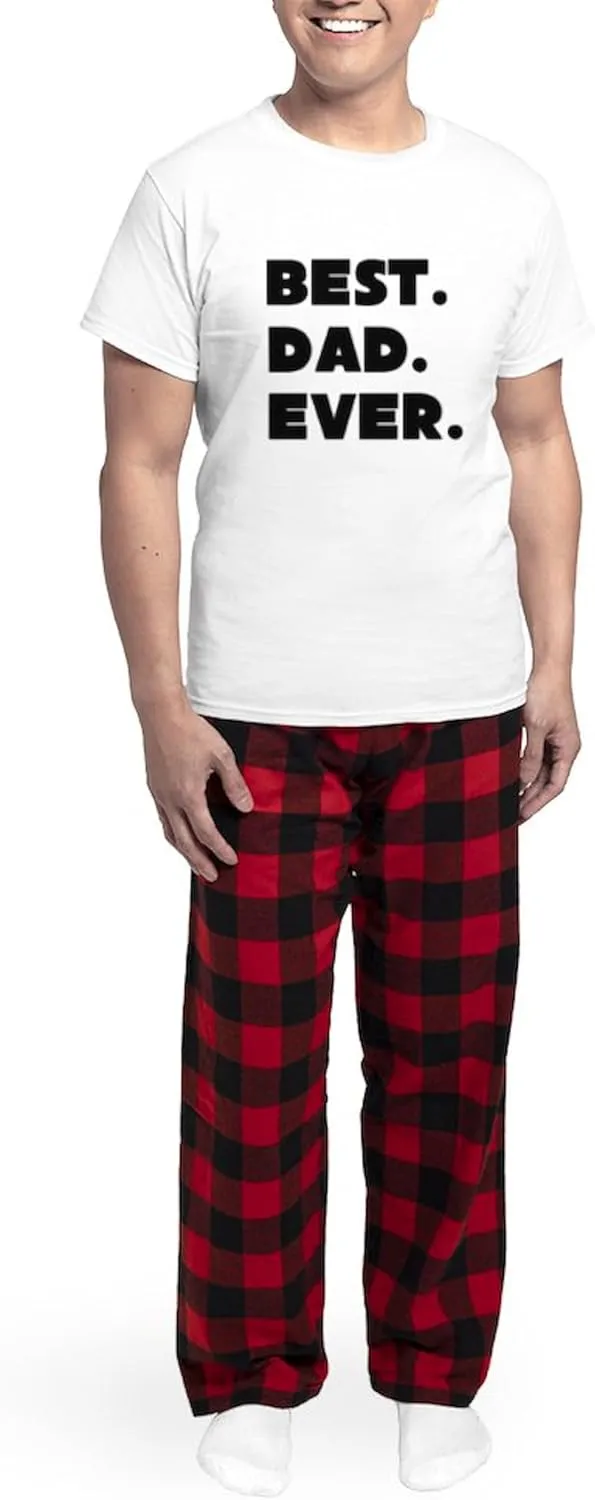 CafePress Best Dad Ever Pajamas Men's Novelty Light Pajama Set, Comfortable PJ Sleepwear