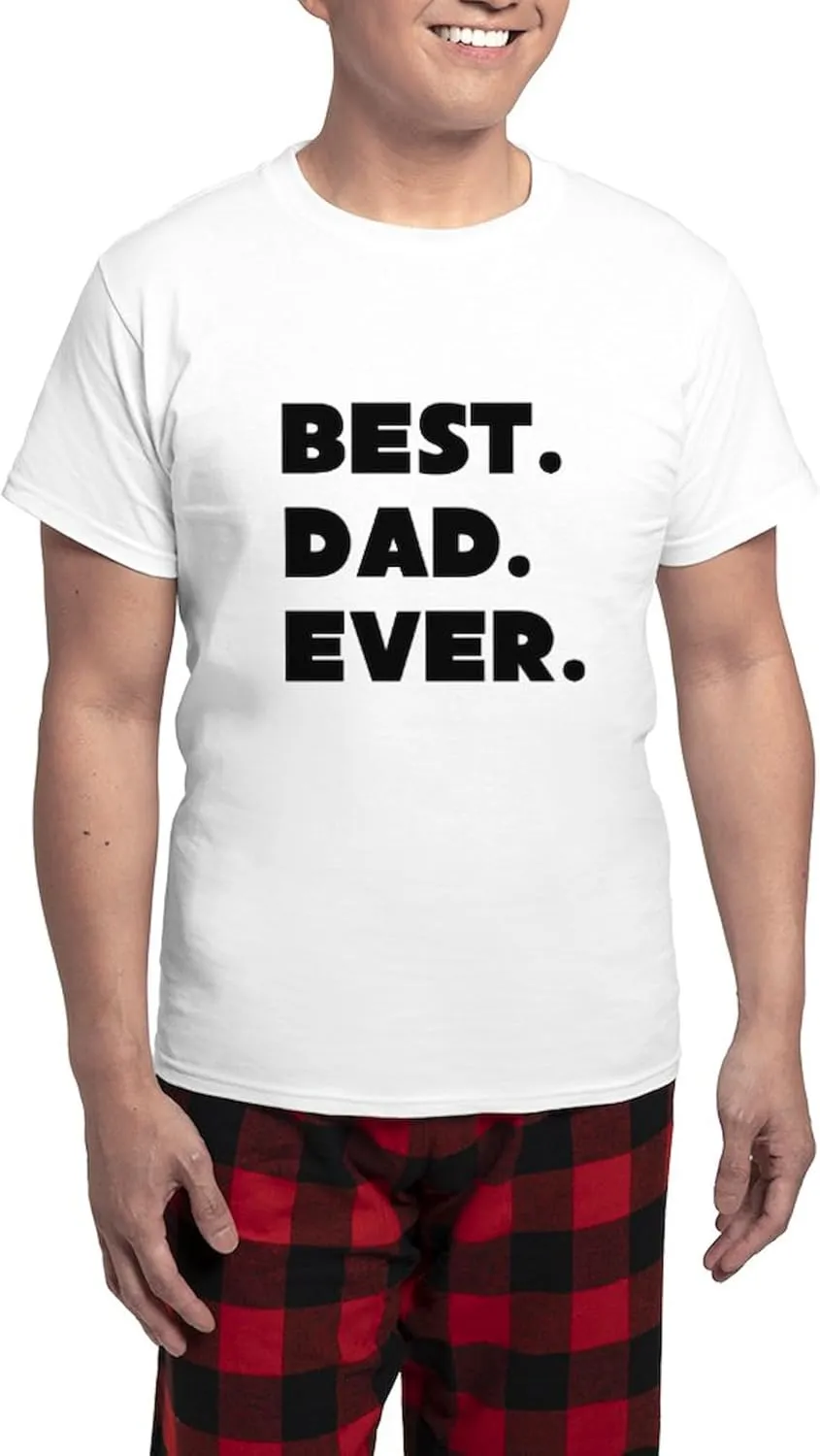 CafePress Best Dad Ever Pajamas Men's Novelty Light Pajama Set, Comfortable PJ Sleepwear