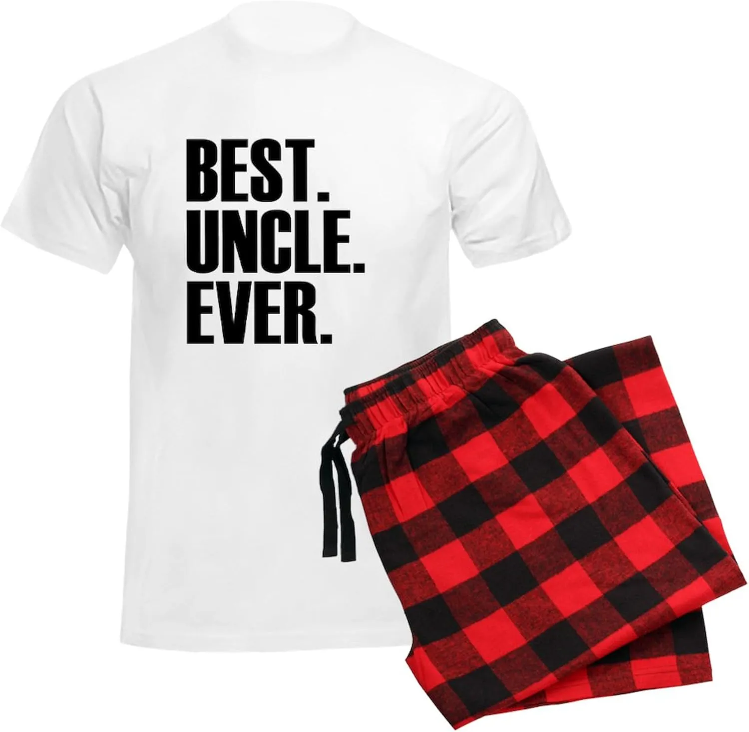 CafePress Best Uncle Ever Pajamas Men's Novelty Light Pajama Set, Comfortable PJ Sleepwear