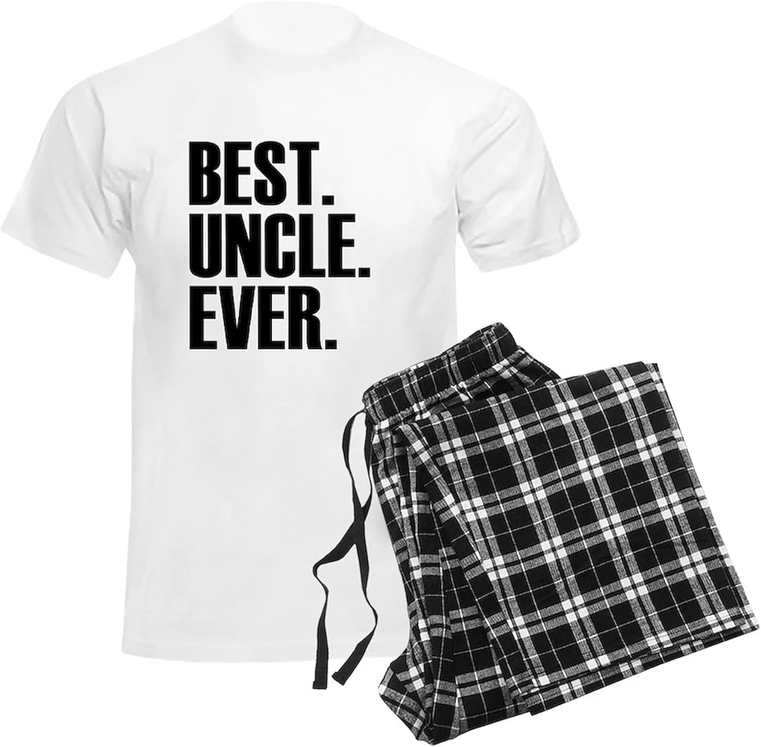 CafePress Best Uncle Ever Pajamas Men's Novelty Light Pajama Set, Comfortable PJ Sleepwear