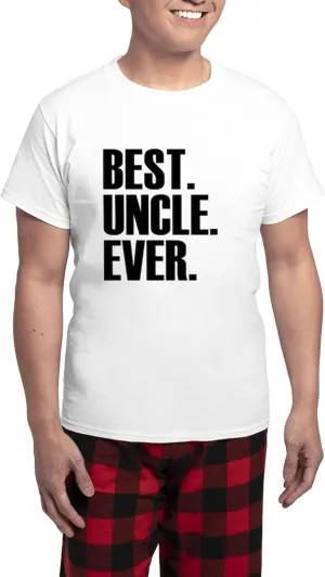 CafePress Best Uncle Ever Pajamas Men's Novelty Light Pajama Set, Comfortable PJ Sleepwear