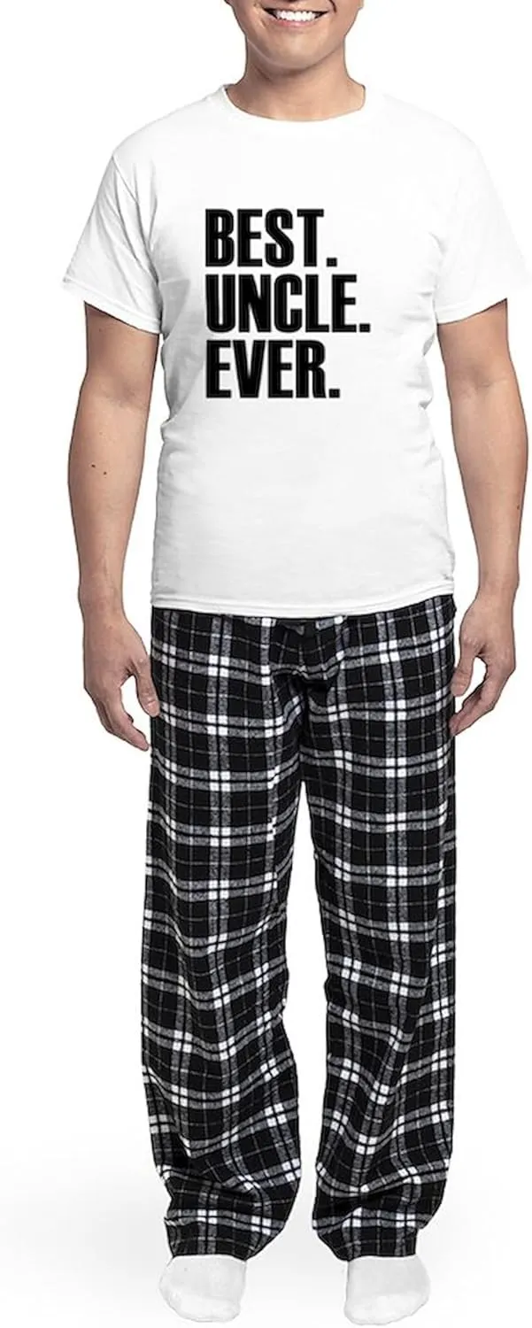 CafePress Best Uncle Ever Pajamas Men's Novelty Light Pajama Set, Comfortable PJ Sleepwear