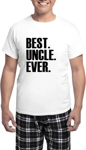 CafePress Best Uncle Ever Pajamas Men's Novelty Light Pajama Set, Comfortable PJ Sleepwear
