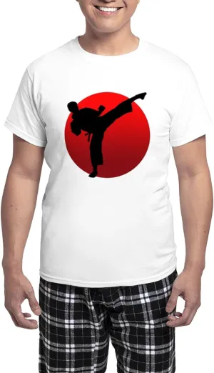 CafePress KARATE keri Men's Light Pajamas Men's Novelty Light Pajama Set, Comfortable PJ Sleepwear