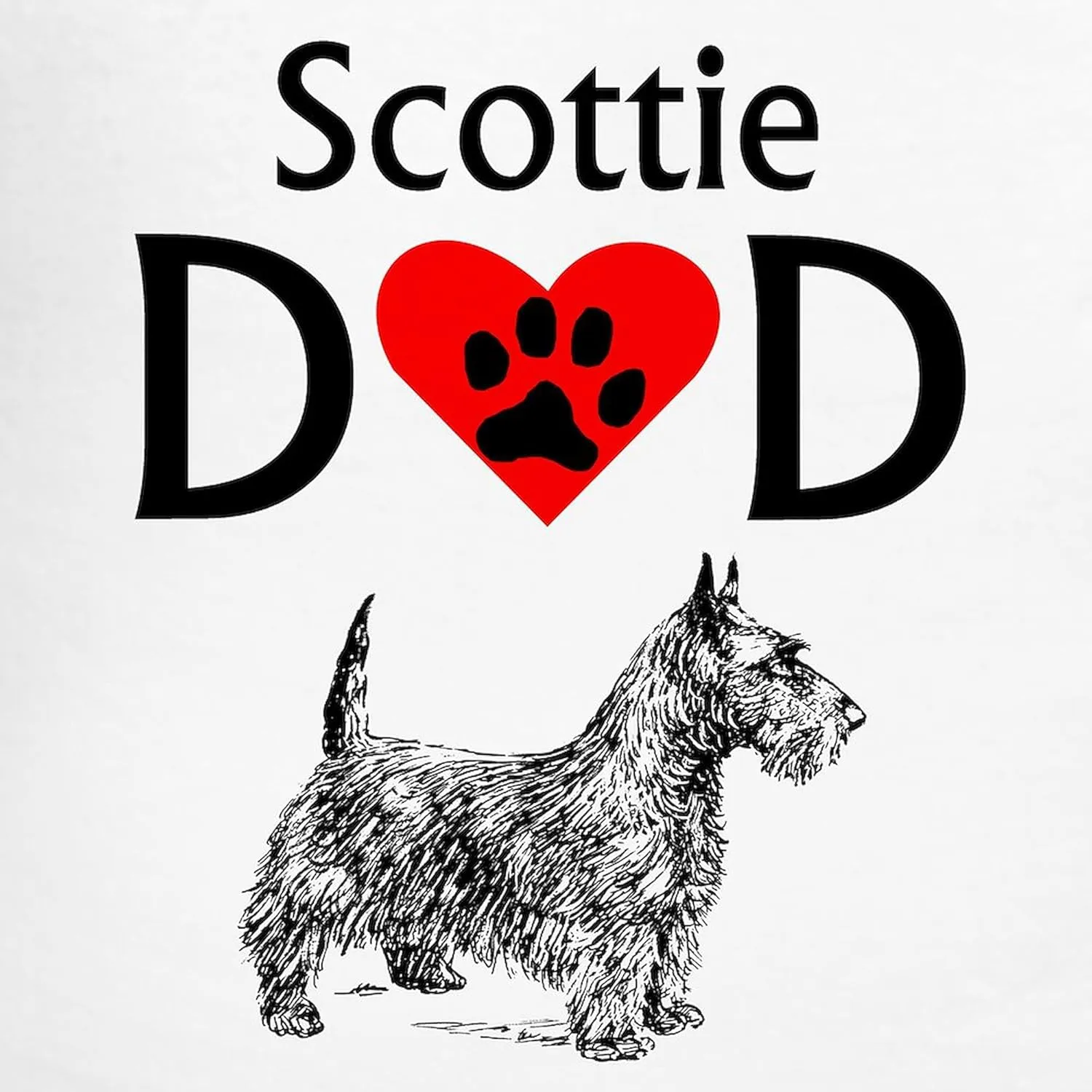 CafePress Scottie Dad Pajamas Men's Novelty Light Pajama Set, Comfortable PJ Sleepwear