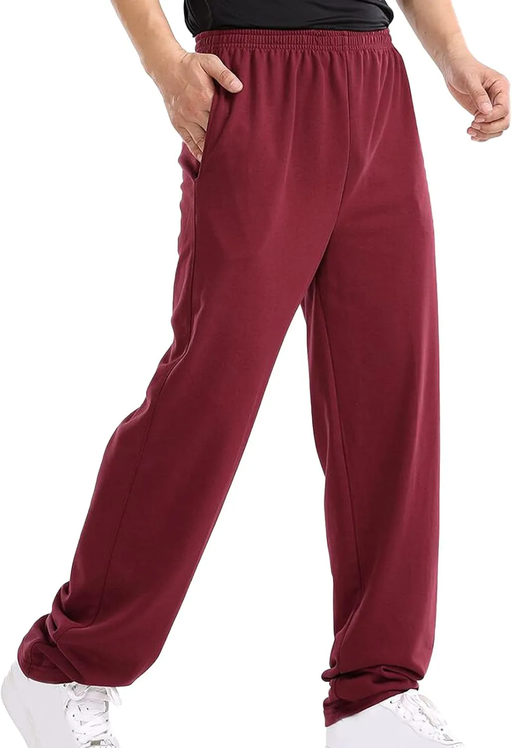 Cargo Sweatpants for Men Mens Lounge Pants Solid Casual Outdoor Long Pants Men's Elastic Waist Drawstring Long Pants