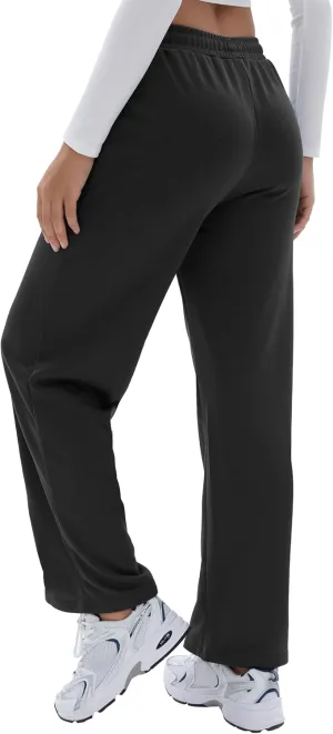 Cargo Sweatpants for Women High Waisted Wide Leg Cargo Pant Baggy Elastic Thicken with 6 Pockets