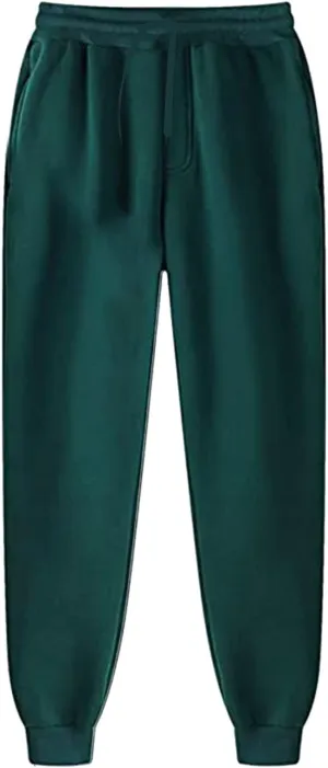 Cargo Trousers for Men Sherpa Lined Athletic Sweatpants Winter Drawstring Workout Jogger Pants Men Sweatpants Men's
