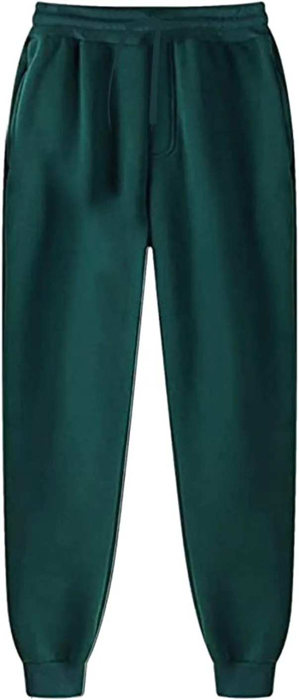 Cargo Trousers for Men Sherpa Lined Athletic Sweatpants Winter Drawstring Workout Jogger Pants Men Sweatpants Men's