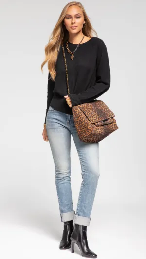 Cashmere Long Sleeve Sweatshirt - Black