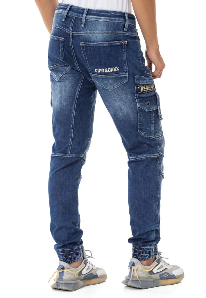 CD845 Comfortable Cut Men's Jean Trousers
