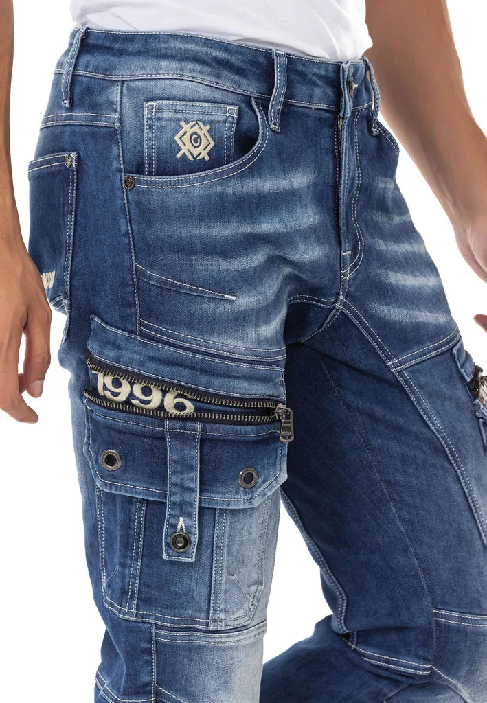 CD845 Comfortable Cut Men's Jean Trousers