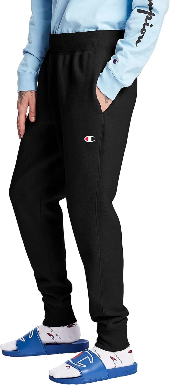 Champion Men's Reverse Weave Joggers, Comfortable, Fleece Pants For Men, C Logo, 30.5