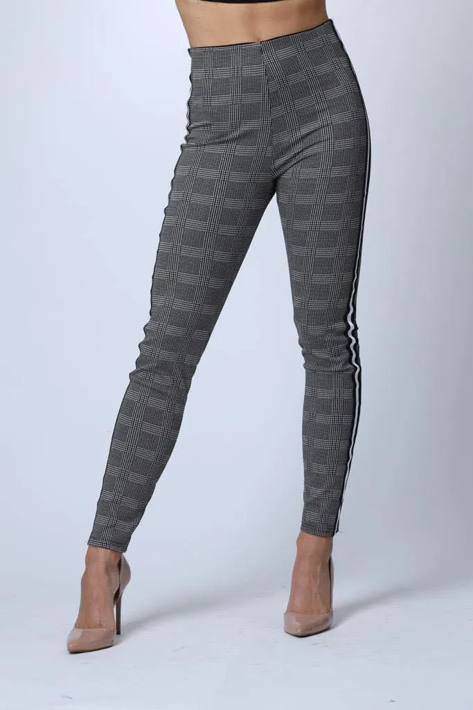 Checked Side Stripe Trousers