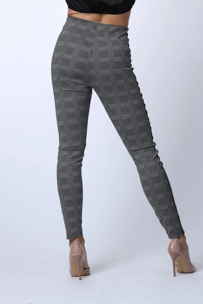 Checked Side Stripe Trousers
