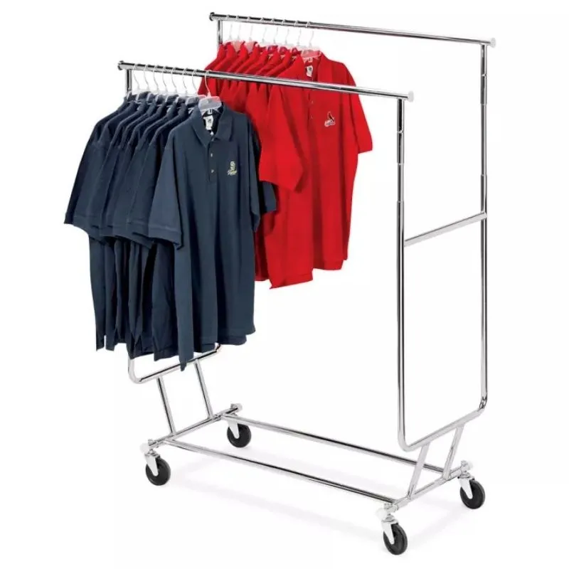Clothing Rack Double Bar 48"-72"L x 56"-65"H, 200 lbs Weight Capacity
