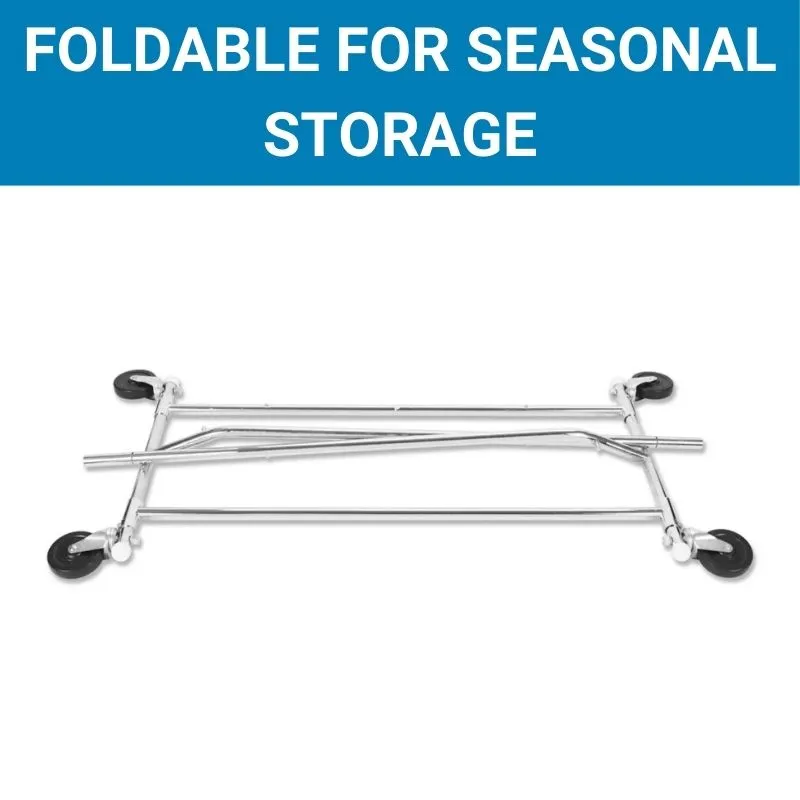 Clothing Rack Single Bar 48"-72"L x 56"-65"H, 120 lbs Weight Capacity