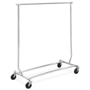 Clothing Rack Single Bar 48"-72"L x 56"-65"H, 120 lbs Weight Capacity