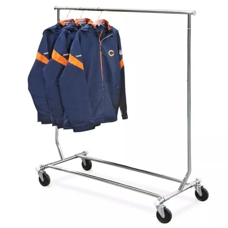 Clothing Rack Single Bar 48"-72"L x 56"-65"H, 120 lbs Weight Capacity