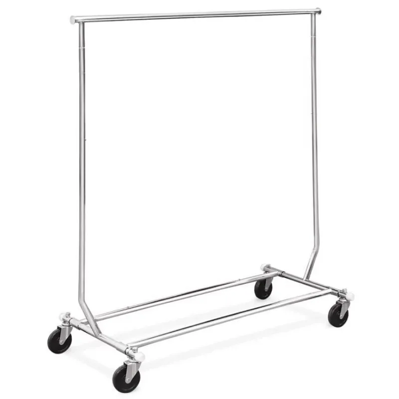Clothing Rack Single Bar 48"-72"L x 56"-65"H, 120 lbs Weight Capacity