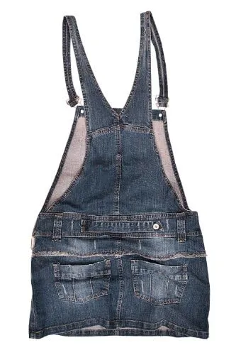 Clove Jeans Women Denim Short Dungarees Blue Mini Skirt Frayed Plus Size 8-22
