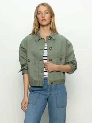 Coastal Denim Shacket - Dark Spruce