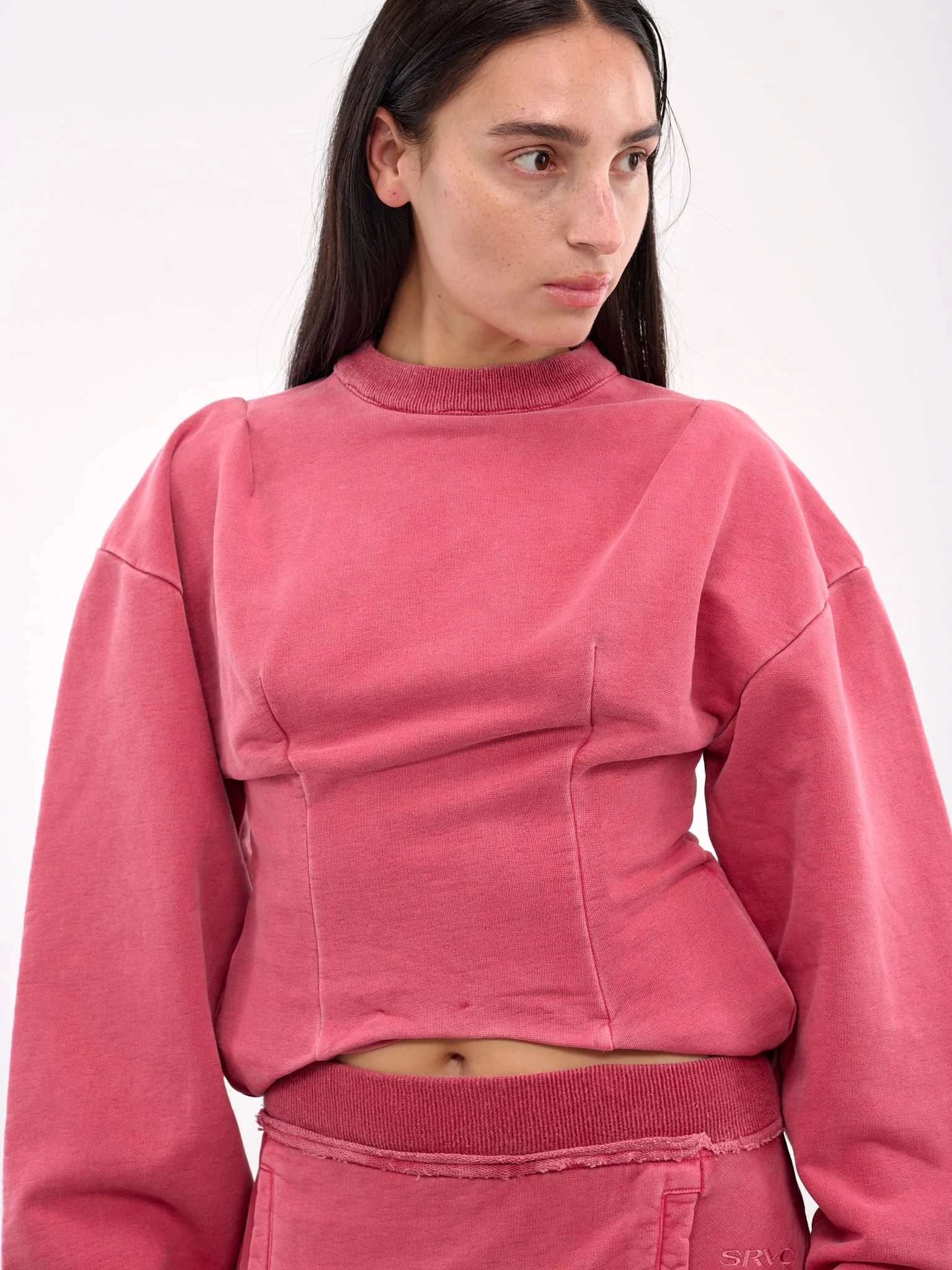 Corset Crewneck (809-712-MODIFIED-RED)