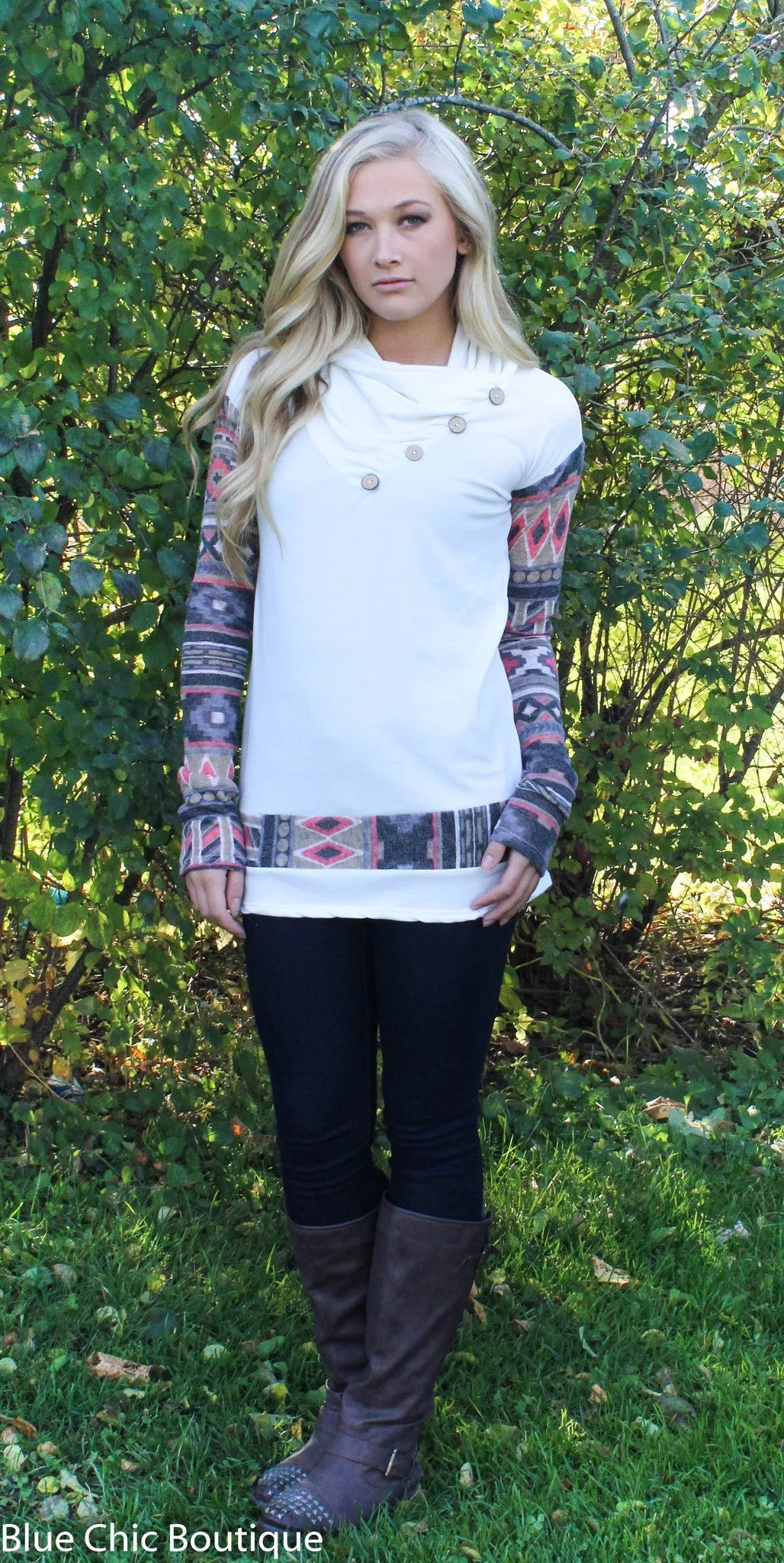Cozy Cabin Getaway Top - White
