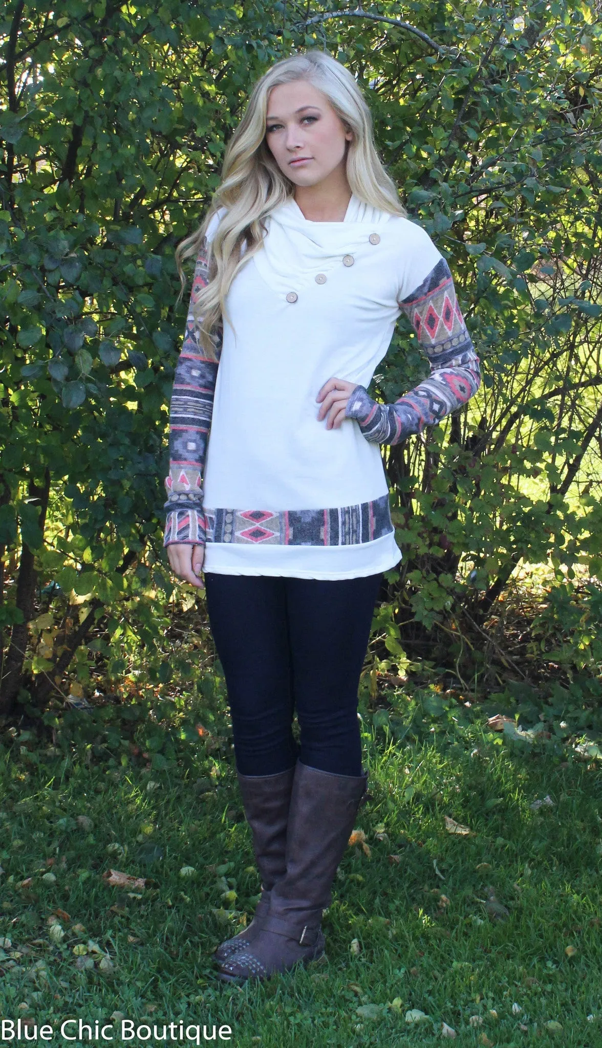 Cozy Cabin Getaway Top - White