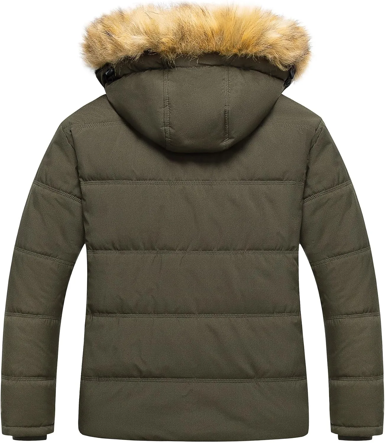 CREATMO US Women's Plus Size Puffer Jacket Waterproof Winter Coats Fleece Lined Detachable Fur Hood Available in 1X To 5X