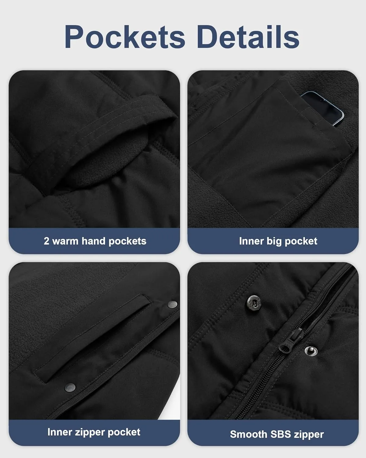 CREATMO US Women's Plus Size Puffer Jacket Waterproof Winter Coats Fleece Lined Detachable Fur Hood Available in 1X To 5X