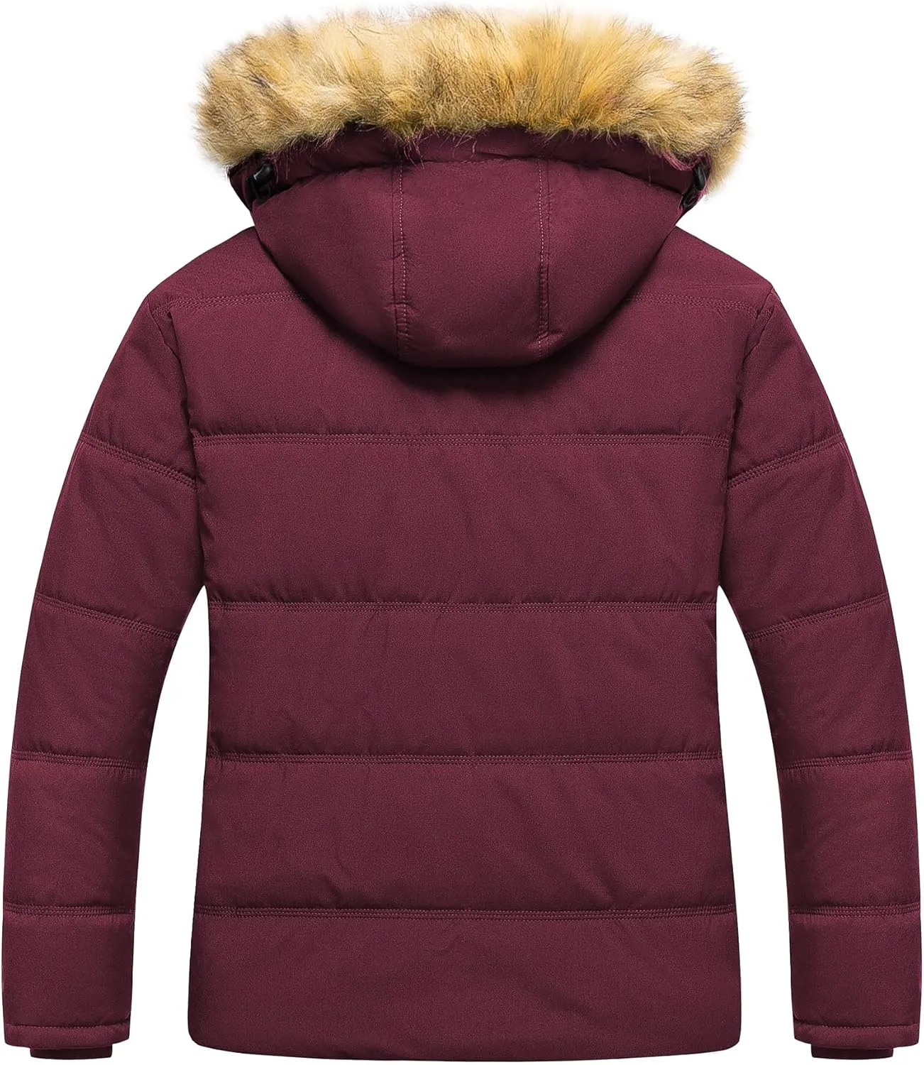 CREATMO US Women's Plus Size Puffer Jacket Waterproof Winter Coats Fleece Lined Detachable Fur Hood Available in 1X To 5X