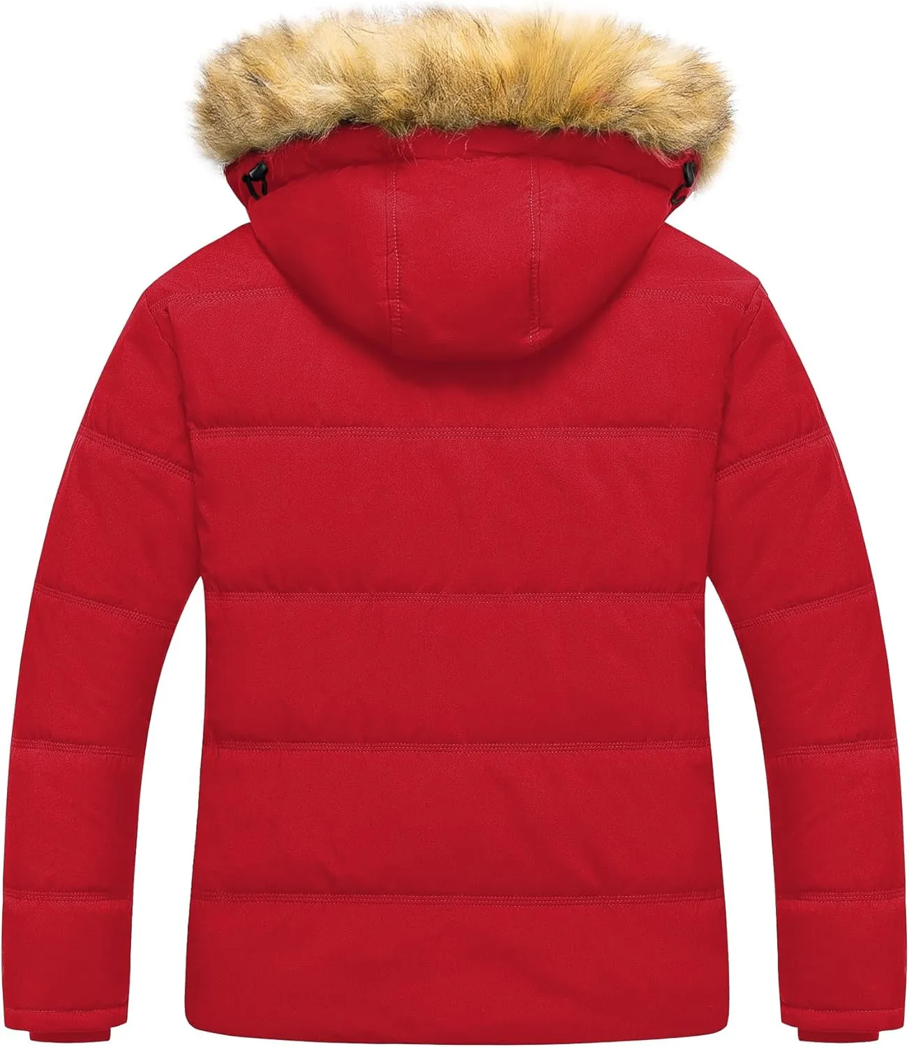 CREATMO US Women's Plus Size Puffer Jacket Waterproof Winter Coats Fleece Lined Detachable Fur Hood Available in 1X To 5X