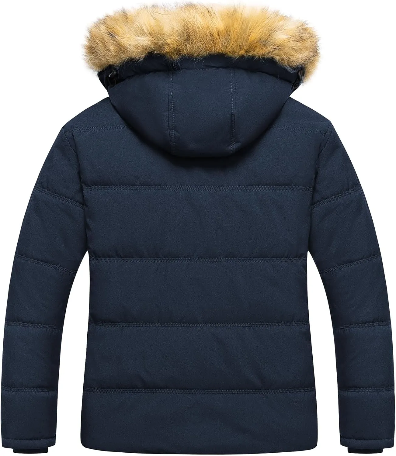 CREATMO US Women's Plus Size Puffer Jacket Waterproof Winter Coats Fleece Lined Detachable Fur Hood Available in 1X To 5X
