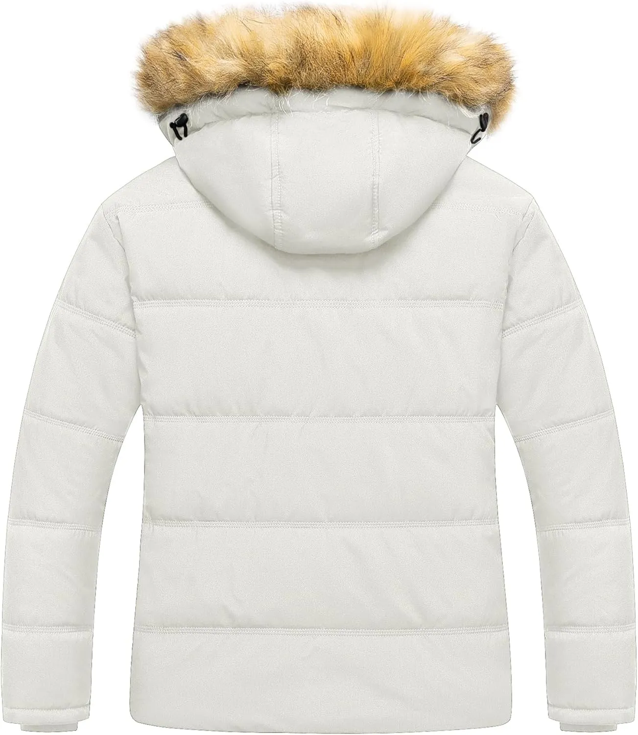 CREATMO US Women's Plus Size Puffer Jacket Waterproof Winter Coats Fleece Lined Detachable Fur Hood Available in 1X To 5X
