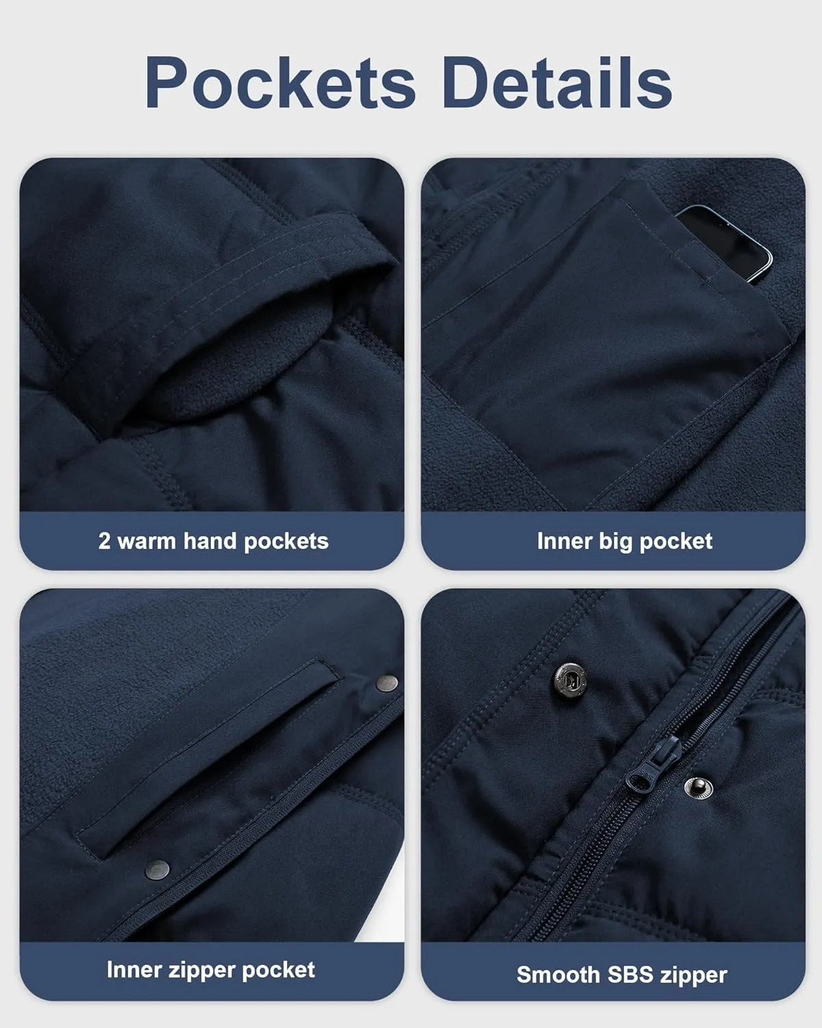 CREATMO US Women's Plus Size Puffer Jacket Waterproof Winter Coats Fleece Lined Detachable Fur Hood Available in 1X To 5X